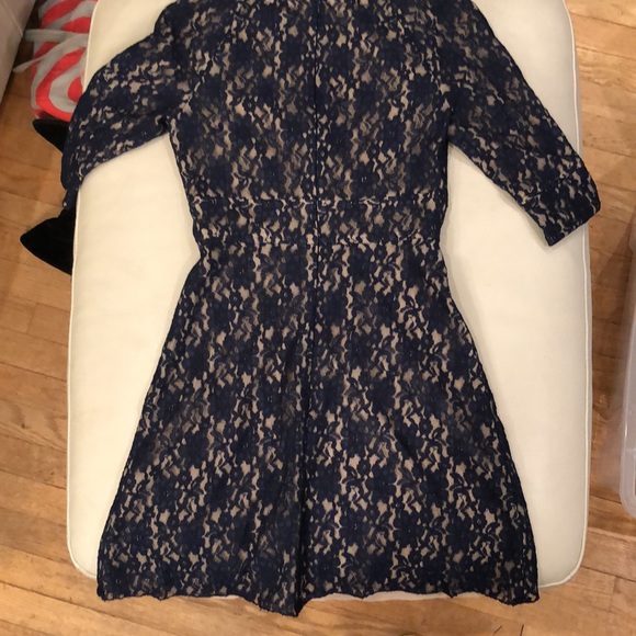 ABS Allen Schwartz navy lace fit-n-flare dress - Picture 8 of 9